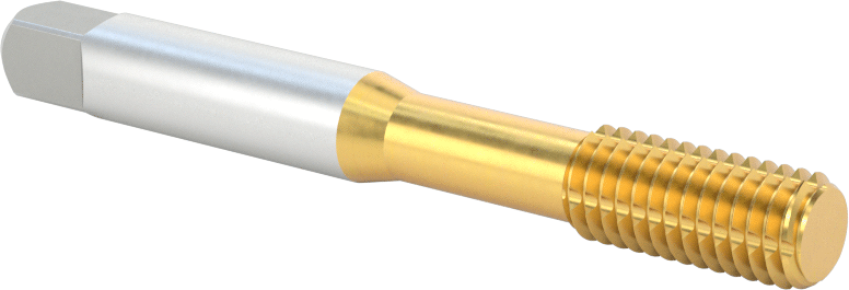 Talaşsız Kılavuz, TiN Kaplamalı Yüksek Hızlı Çelik, Alt Pah, M8 x 1,25 mm Diş