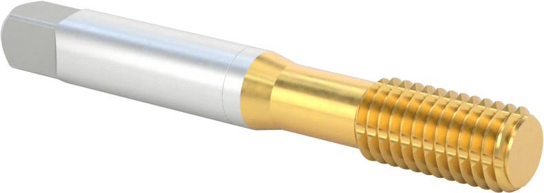 Talaşsız Kılavuz, TiN Kaplamalı Yüksek Hızlı Çelik, Alt Pah, M10 x 1,5 mm Diş
