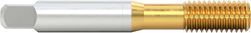 Talaşsız Kılavuz, TiN Kaplamalı Yüksek Hızlı Çelik, Alt Pah, M10 x 1,5 mm Diş