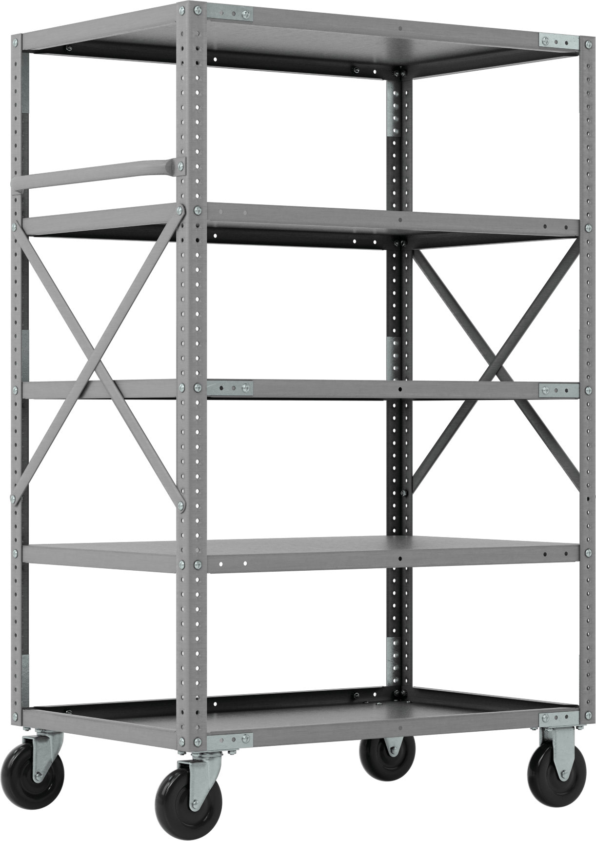 Çıkıntılı Raf, 5 Raflı Açık, 36“ Genişlik x 57” Yükseklik x 24" Derinlik