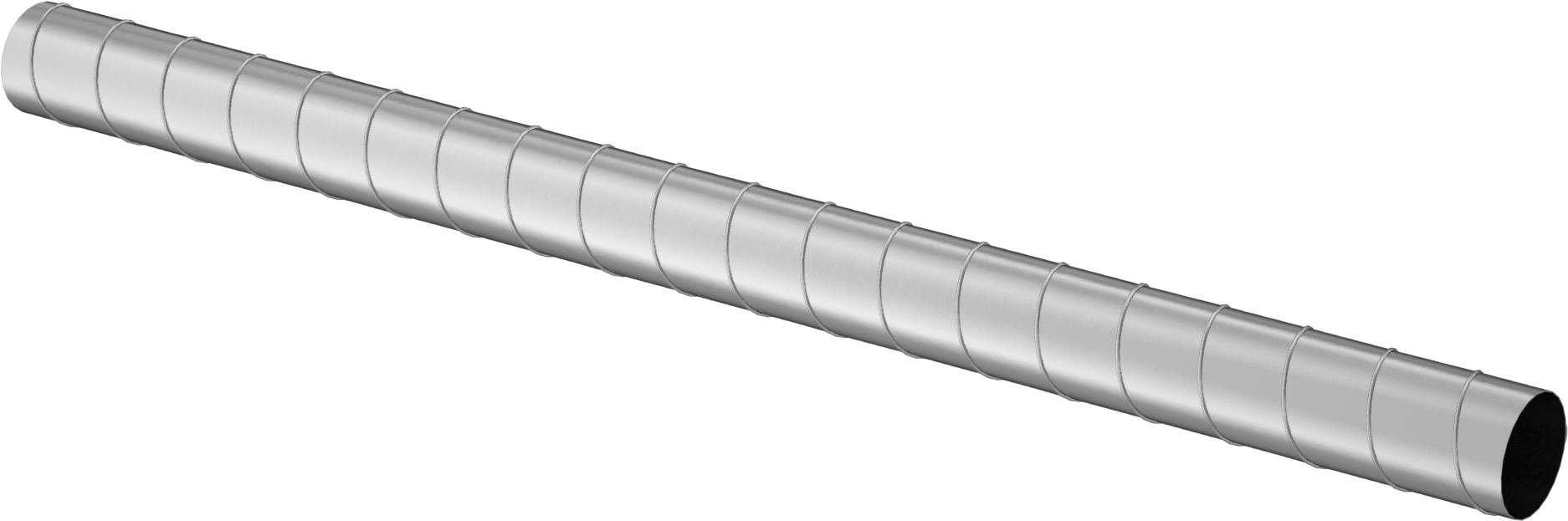 Spiral Kanal, 304 Paslanmaz Çelik, Kanal Boyutu 4, 5 Fit Uzunluk