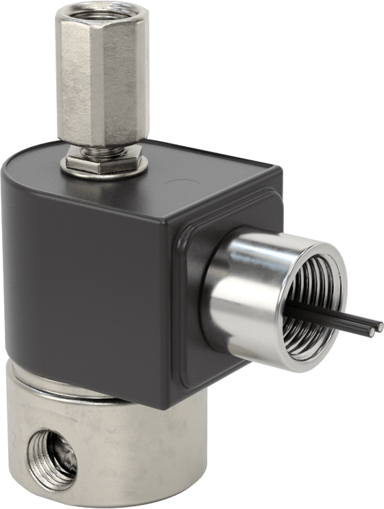 Kompakt Dişli Solenoid Yön Değiştirme Valfi, 24V DC, 1/4 NPT Dişi, 0,095 Akış Katsayısı