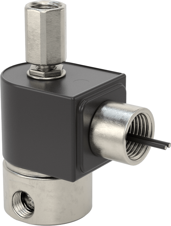 Kompakt Dişli Solenoid Yön Değiştirme Valfi, 24V DC, 1/4 NPT Dişi, 0,095 Akış Katsayısı
