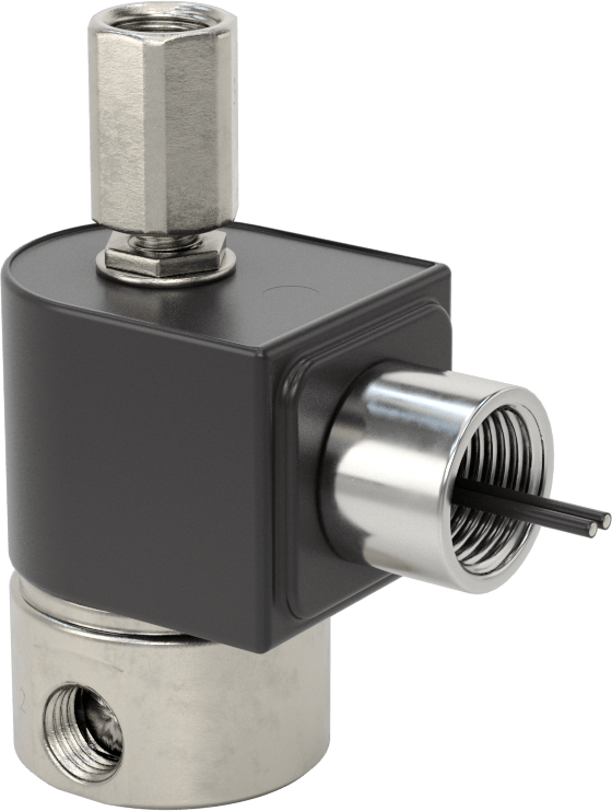 Kompakt Dişli Solenoid Yön Değiştirme Valfi, 24V DC, 1/4 NPT Dişi, 0,17 Akış Katsayısı
