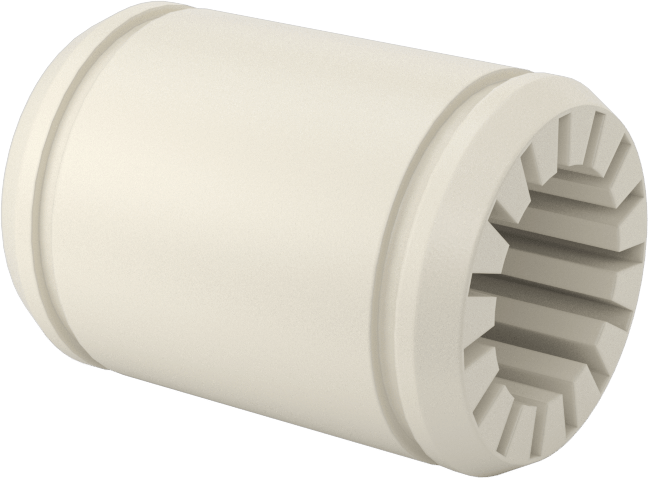 Toz Dayanıklı Manşonlu Lineer Rulman, Sabit Hizalama, PTFE Plastik Yatak, 3/8" Mil Çapı