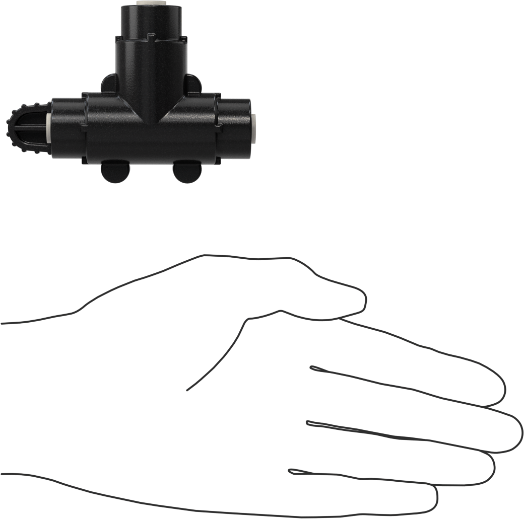 Push-to-Connect Bağlantı Parçalı Yön Değiştirme Vanası, Yiyecek ve İçecek için, 1/8" Boru İç Çapı için
