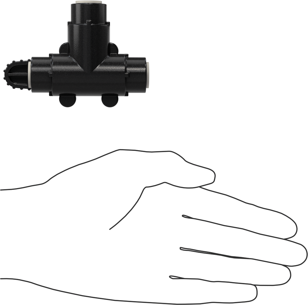 Push-to-Connect Bağlantı Parçalı Yön Değiştirme Vanası, Yiyecek ve İçecek için, 1/4" Boru İç Çapı için