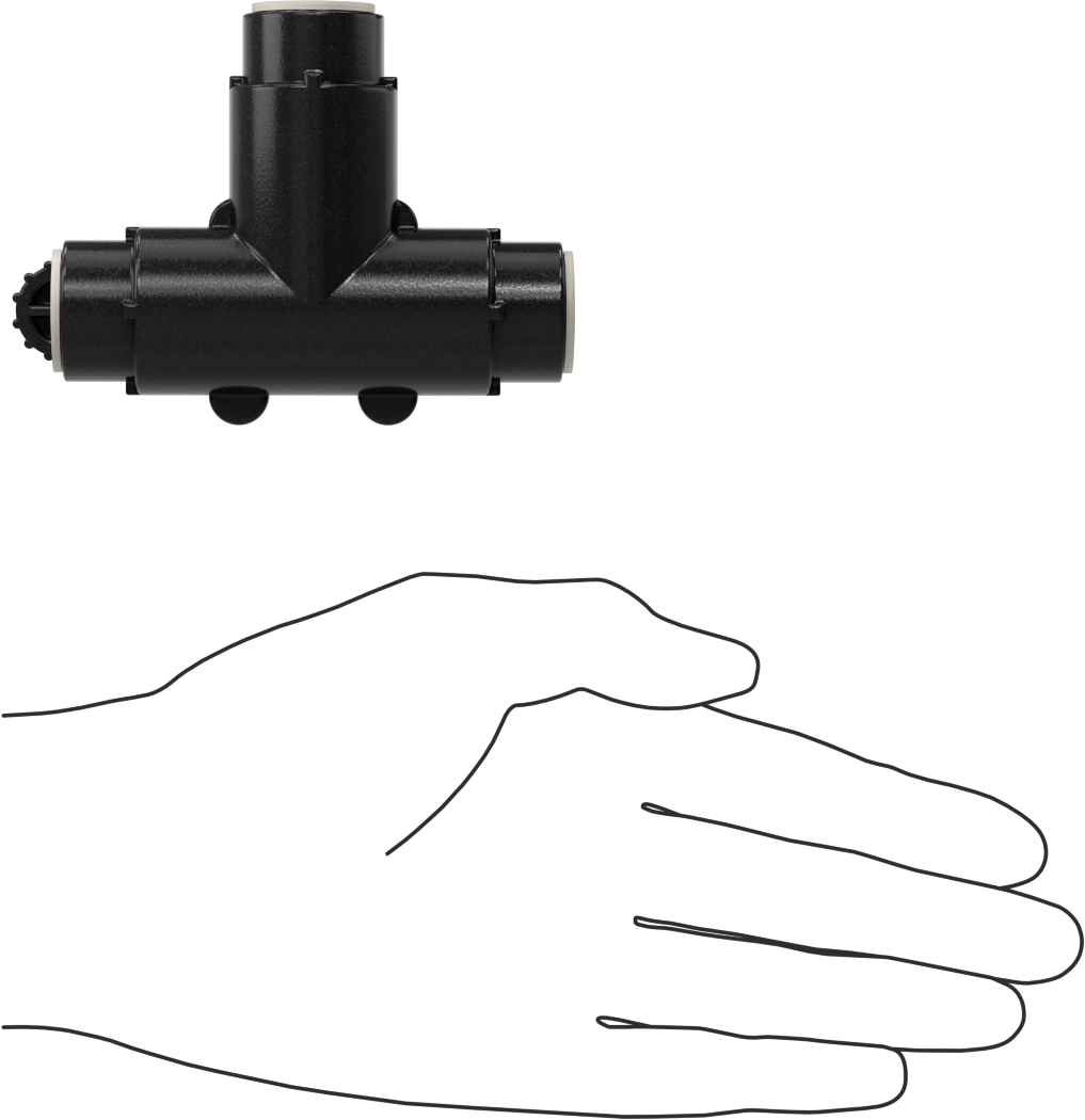 Push-to-Connect Bağlantı Parçalı Yön Değiştirme Vanası, Yiyecek ve İçecek için, 3/8" Boru İç Çapı için
