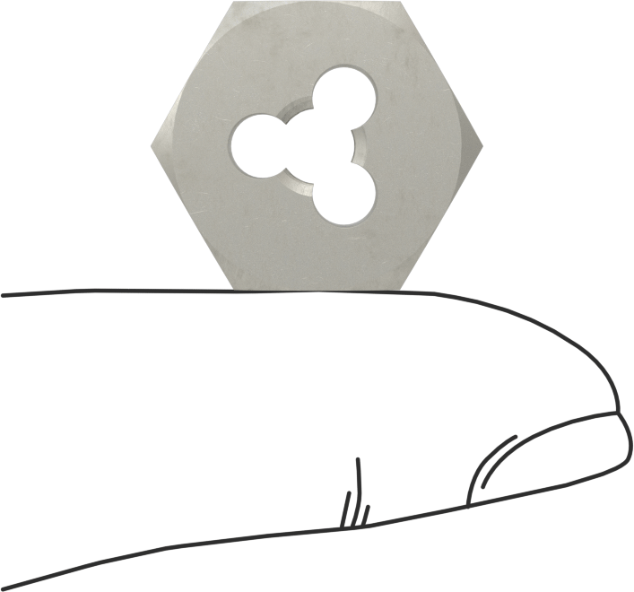 Sol El Diş Onarım Kalıbı, M6 x 1 mm Boyut