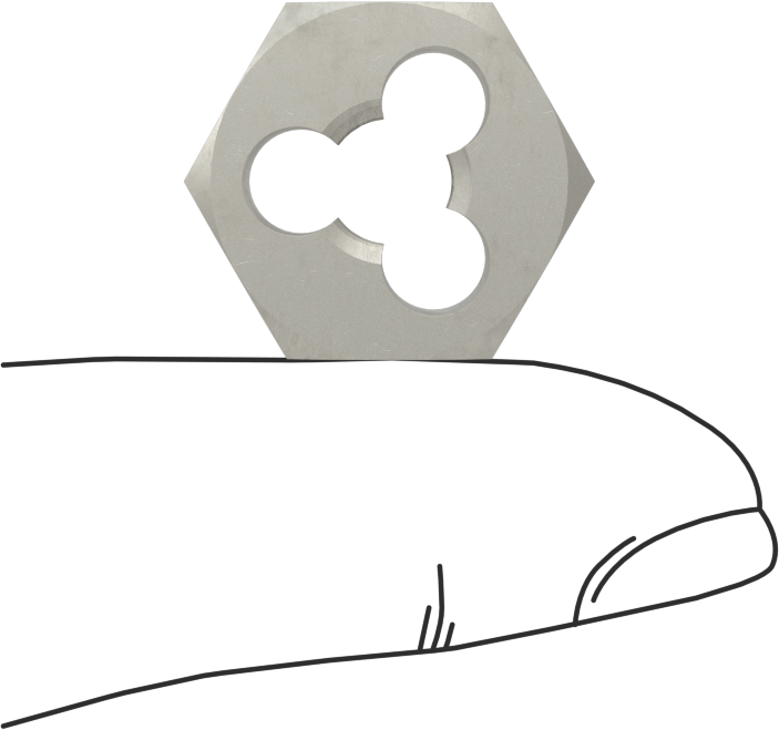 Sol El Diş Onarım Kalıbı, M8 x 1,25 mm Boyut