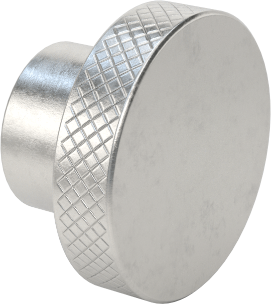 303 Paslanmaz Çelik Dişsiz Delikli Topuz, Ayar Vidalı, 1/2“ Çap x 3/4” Derin Delik