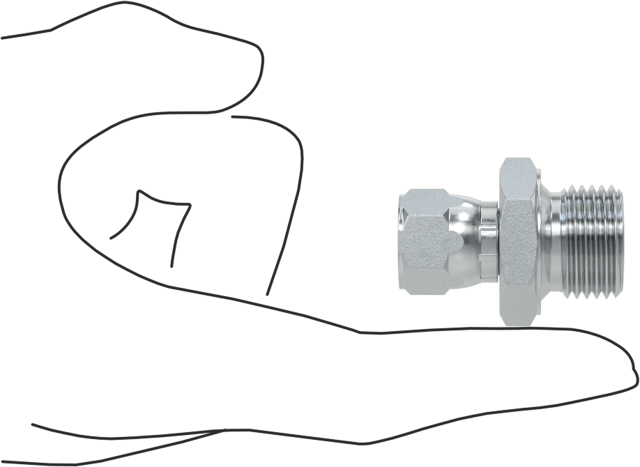 Hidrolik Sıvı için Çinko Kaplı Çelik Hortum Bağlantı Elemanı, 1/2 BSPP Erkek x 9/16"-18 Dişi 37 Derece Konik Boru