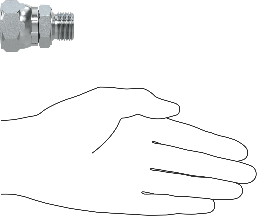 Hidrolik Sıvı için Çinko Kaplı Çelik Hortum Bağlantı Elemanı, 1/2 BSPP Erkek x 1-1/16"-12 Dişi 37 Derece Konik Boru
