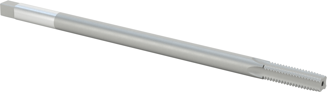 Uzun Menzilli Kılavuz, Yüksek Hızlı Çelik, Standart Pah, 3/8"-16 Diş Boyutu, 8" Toplam Uzunluk