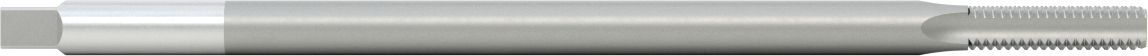 Uzun Menzilli Kılavuz, Yüksek Hızlı Çelik, Alt Kenar Pahı, 3/8"-16 Diş Boyutu, 8" Toplam Uzunluk