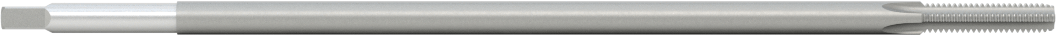 Uzun Menzilli Kılavuz, Kaplamasız Yüksek Hızlı Çelik, Alt Kenar Pahı, 8-32 Boyut x 3/4" Uzun Dişli