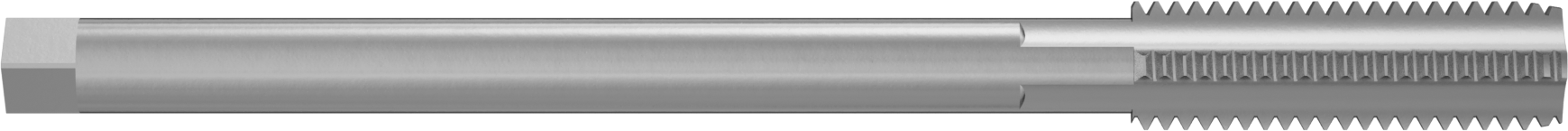 Uzun Menzilli Kılavuz, Yüksek Hızlı Çelik, Alt Kenar Pahı, 1/2“-13 Boyut x 1-21/32” Uzunlukta Diş