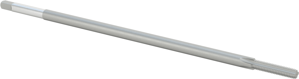 Uzun Menzilli Kılavuz, Alt Kenar Pahı, M4 Boyutu x 0,7 mm Adım x 3/4" Uzunlukta Diş