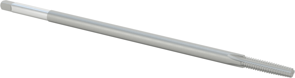 Uzun Menzilli Kılavuz, Kaplamasız Yüksek Hızlı Çelik, Konik Pah, 10-24 Boyut x 7/8" Uzunlukta Diş