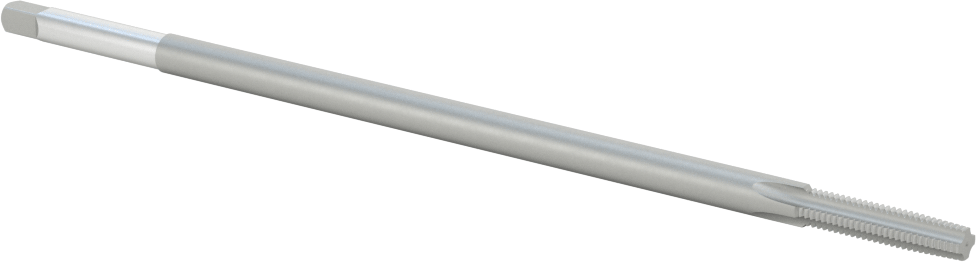 Uzun Menzilli Kılavuz, Kaplamasız Yüksek Hızlı Çelik, Konik Pah, 10-32 Boyut x 7/8" Uzunlukta Diş