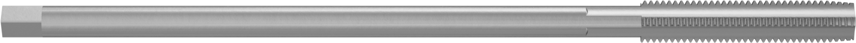 Uzun Menzilli Kılavuz, Yüksek Hızlı Çelik, Standart Pah, 1/4“-28 Boyut x 1-1/4” Uzunlukta Diş