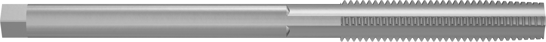 Uzun Menzilli Kılavuz, Kaplamasız Yüksek Hızlı Çelik, Konik Pah, 5/8“-11 Boyut x 3” Uzunlukta Dişli