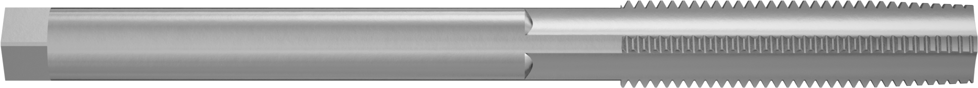 Uzun Menzilli Kılavuz, Kaplamasız Yüksek Hızlı Çelik, Konik Pah, 1“-8 Boyut x 4” Uzunlukta Diş