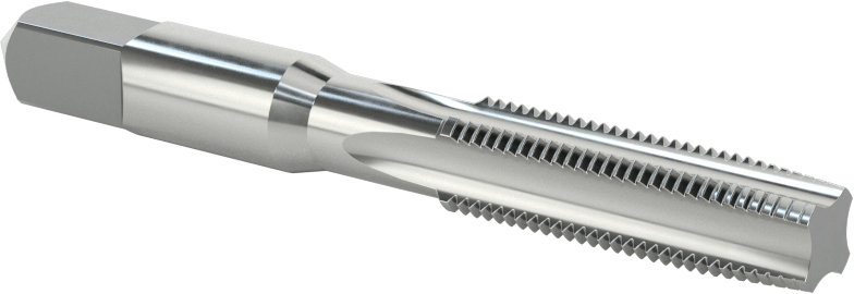 Sol El Diş Açma Kılavuzu, Konik Pah, 3/8"-24 Diş Boyutu, 1-1/4" Diş Uzunluğu