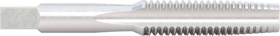 Sol El Diş Açma Kılavuzu, Konik Pah, 1/2"-13 Diş Boyutu, 1-21/32" Diş Uzunluğu