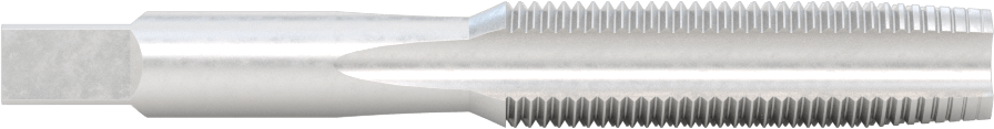 Sol El Diş Açma Kılavuzu, Konik Pah, 1/2"-20 Diş Boyutu, 1-21/32" Diş Uzunluğu