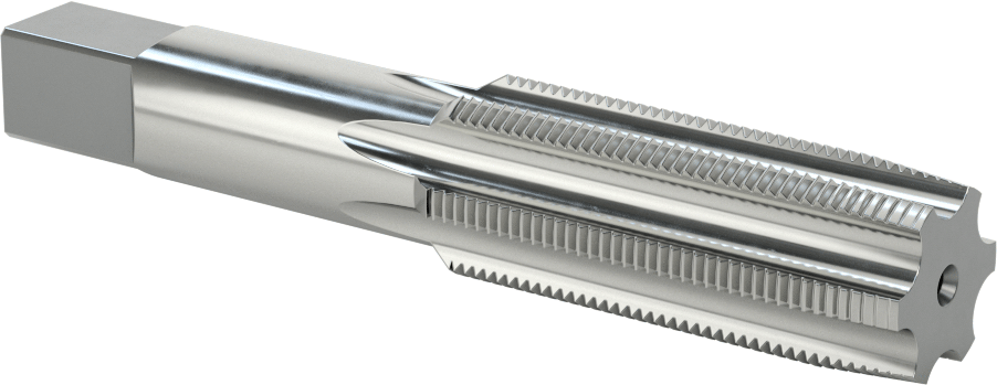 Sol El Diş Açma Kılavuzu, Konik Pah, 7/8"-18 Diş Boyutu, 2-7/32" Diş Uzunluğu