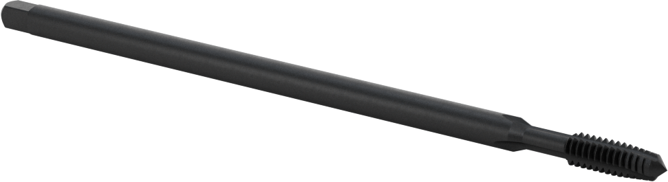 Uzun Uçlu Talaş Temizleme Kılavuzu, Siyah Oksit Kobalt Çelik, 1/4"-20 Diş Boyutu, 5/8" Diş Uzunluğu