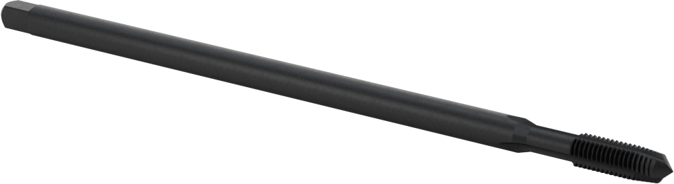 Uzun Uçlu Talaş Temizleme Kılavuzu, Siyah Oksit Kobalt Çelik, 1/4"-28 Diş Boyutu, 5/8" Diş Uzunluğu
