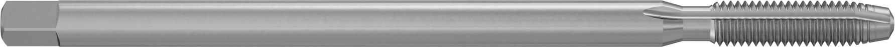 Uzun Uçlu Talaş Temizleme Kılavuzu, Yüksek Hızlı Çelik, M8 x 1,25 mm Diş Boyutu, 1-1/8" Diş Uzunluğu
