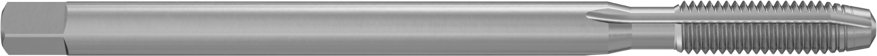 Uzun Uçlu Talaş Temizleme Kılavuzu, Yüksek Hızlı Çelik, M10 x 1,5 mm Diş Boyutu, 1-1/4" Diş Uzunluğu