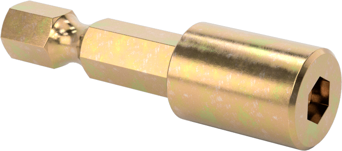 Bağlantı Elemanı Tutucu Somun Anahtarı Ucu, Darbe Tornavidaları için, 1/4" Altıgen Şaft, 3/16" Boyut