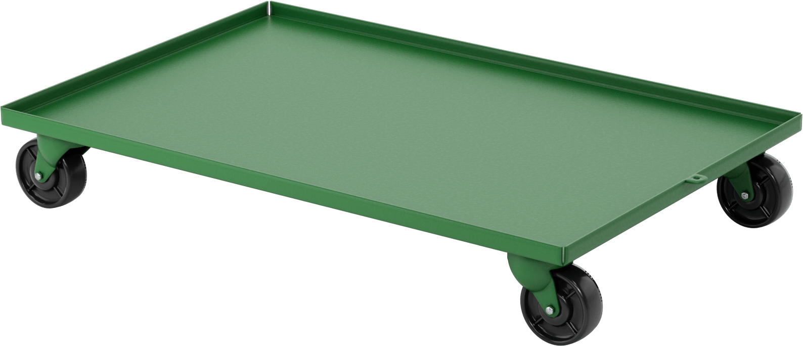 Katı Platformlu Çelik Taşıma Arabası, 1600 lbs. Kapasite, 36“ Uzunluk x 24” Genişlik x 6" Yükseklik Platform