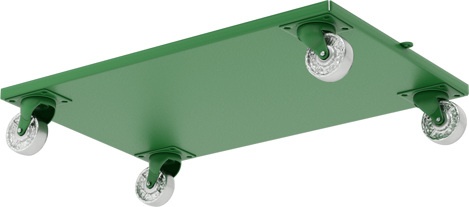 Katı Platformlu Çelik Taşıma Arabası, 2000 lbs. Kapasite, 36“ Uzunluk x 24” Genişlik x 6" Yükseklik Platform