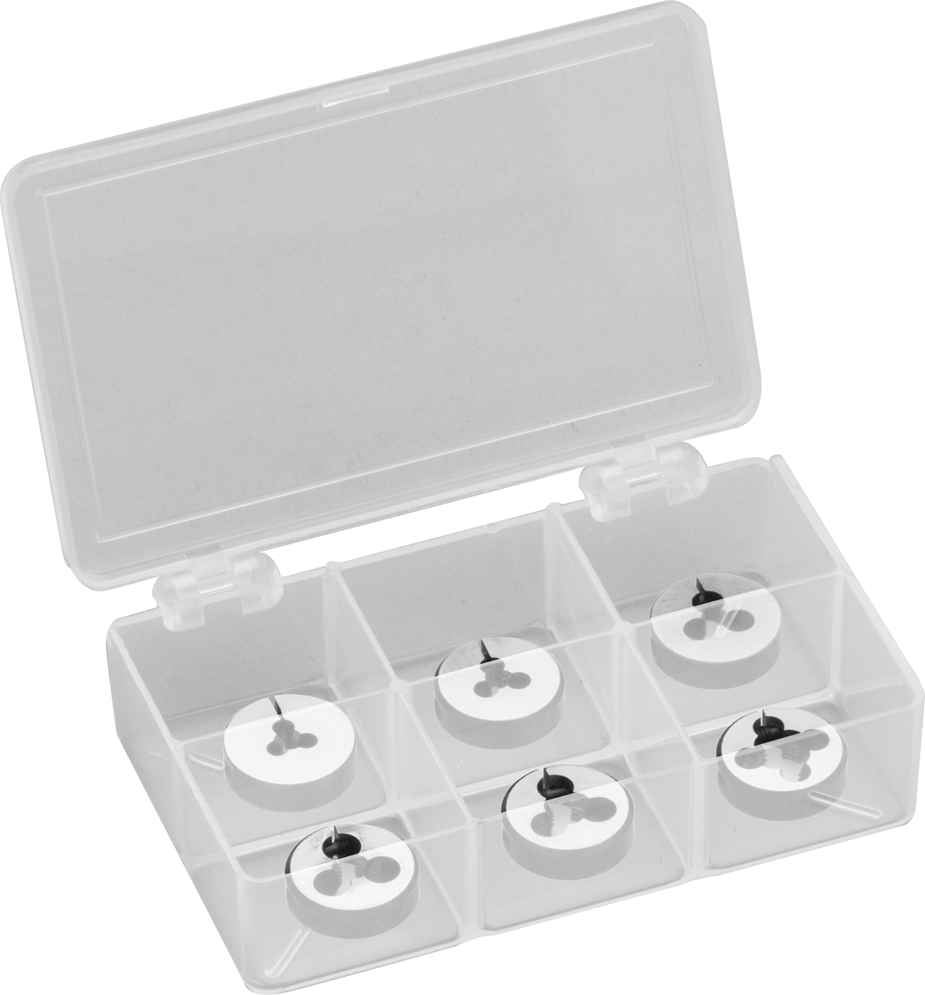 Kaplamasız Yüksek Hızlı Çelik Kalıp, 6 Parça Set, 13/16" OD, UNF Diş