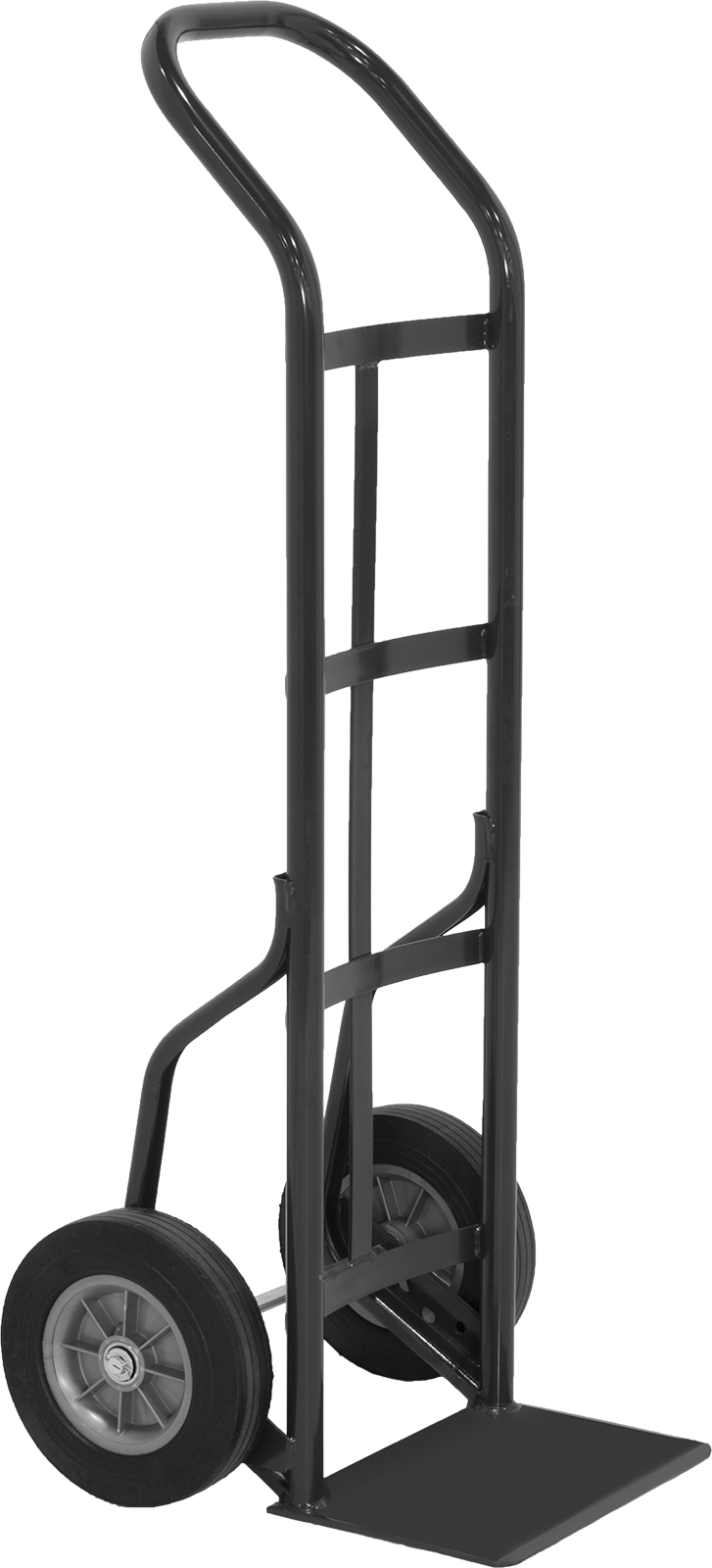 Merdiven Kaydıraklı Çelik El Arabası, Döngü Sapı, 14“ Genişlik x 8” Derinlikte Plaka, Çekirdek Tekerlekler Üzerinde Diş