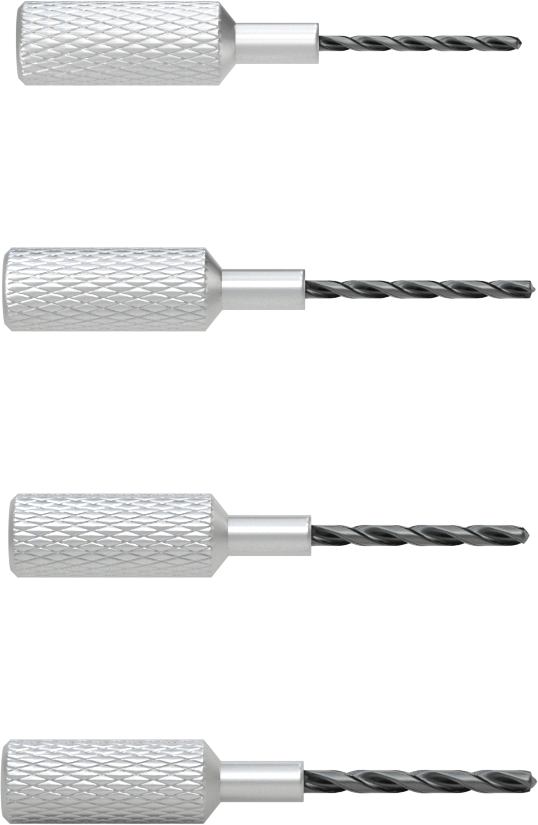4 Parça Parmak Matkap Ucu Seti, 56 Gauge, 54 Gauge, 52 Gauge, 50 Gauge Matkap Ucu Boyutları