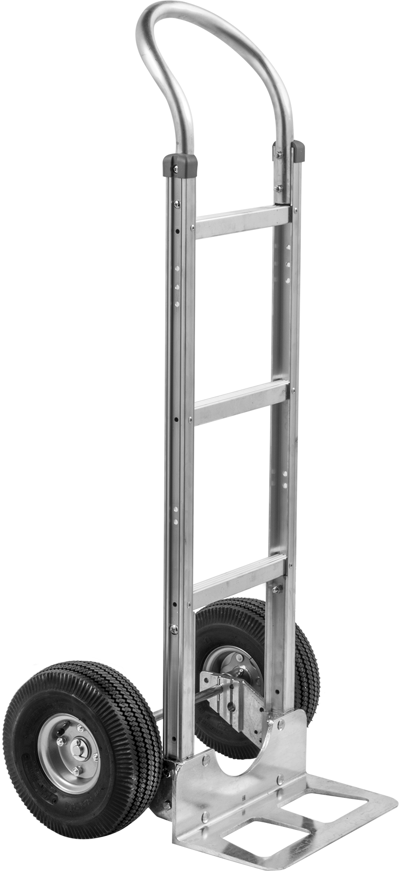 Alüminyum El Arabası, Pnömatik Tekerlekler, Döngü Sapı, 14“ x 7,5” Açık Yük Plakası