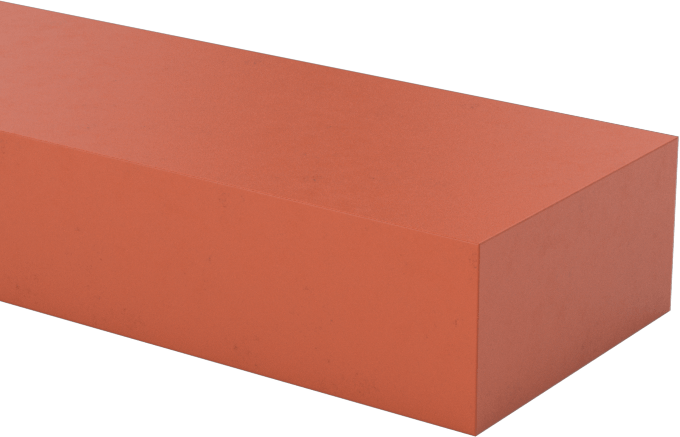 Yüksek Sıcaklık Silikon Kauçuk Levha, Yapışkan Arka Yüzeyli, 1/2" Genişlik, 1/4" Kalınlık
