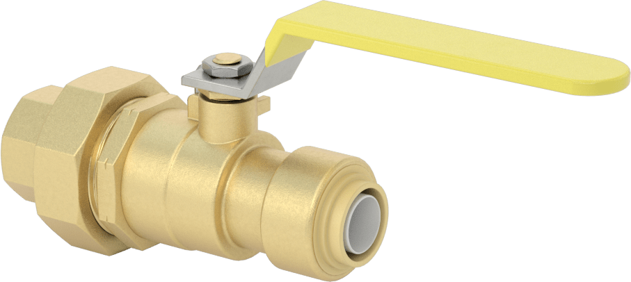 İçme Suyu için Açma/Kapama Vanası, 1/2" Boru İç Çapı Push-to-Connect için, 1/2 NPT Dişi Rakor