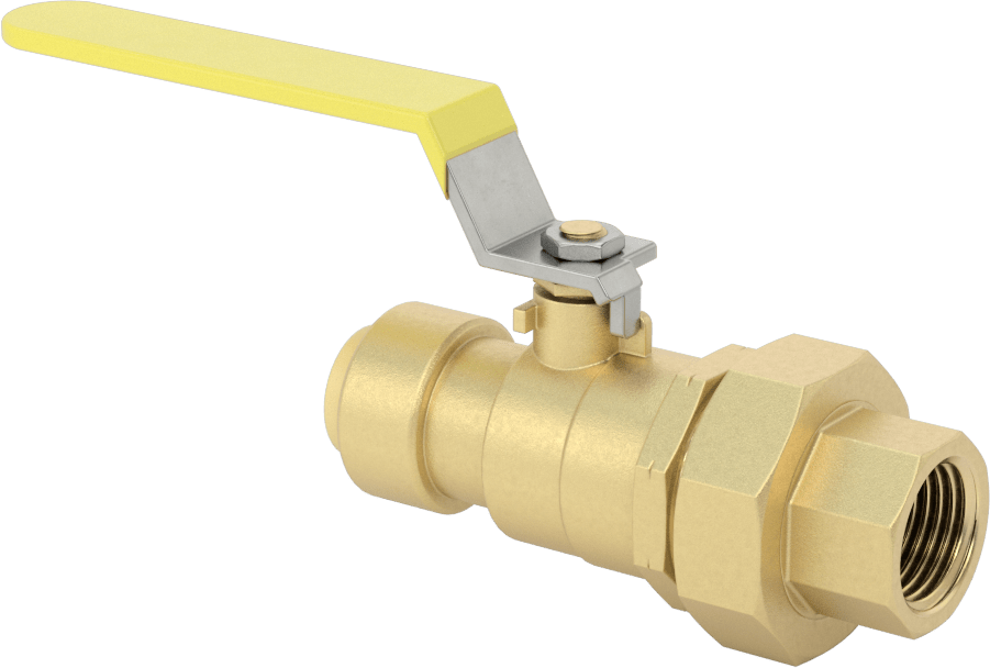 İçme Suyu için Açma/Kapama Vanası, 1/2" Boru İç Çapı Push-to-Connect için, 1/2 NPT Dişi Rakor