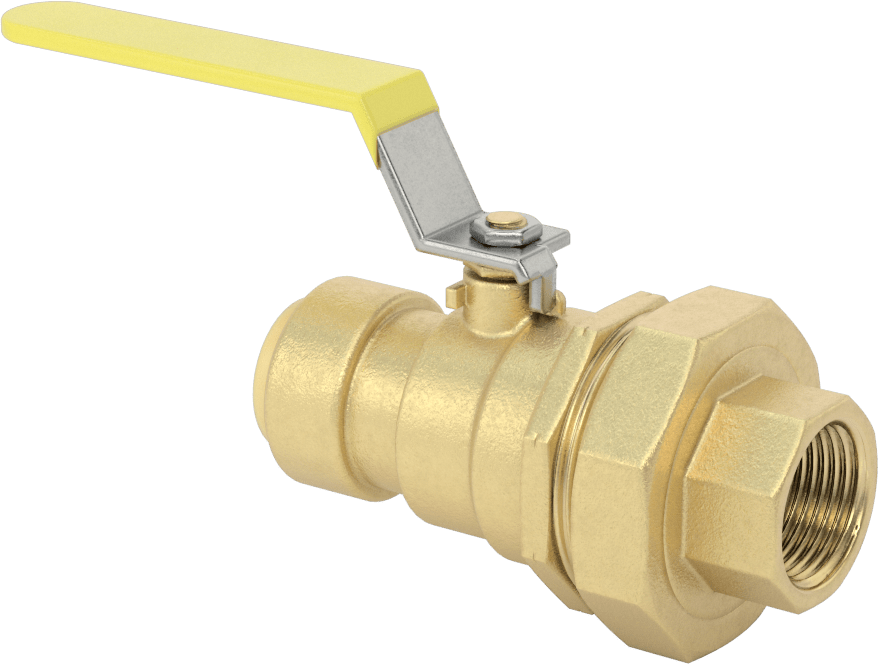 İçme Suyu için Açma/Kapama Vanası, 3/4" Boru İç Çapı Push-to-Connect için, 3/4 NPT Dişi Rakor