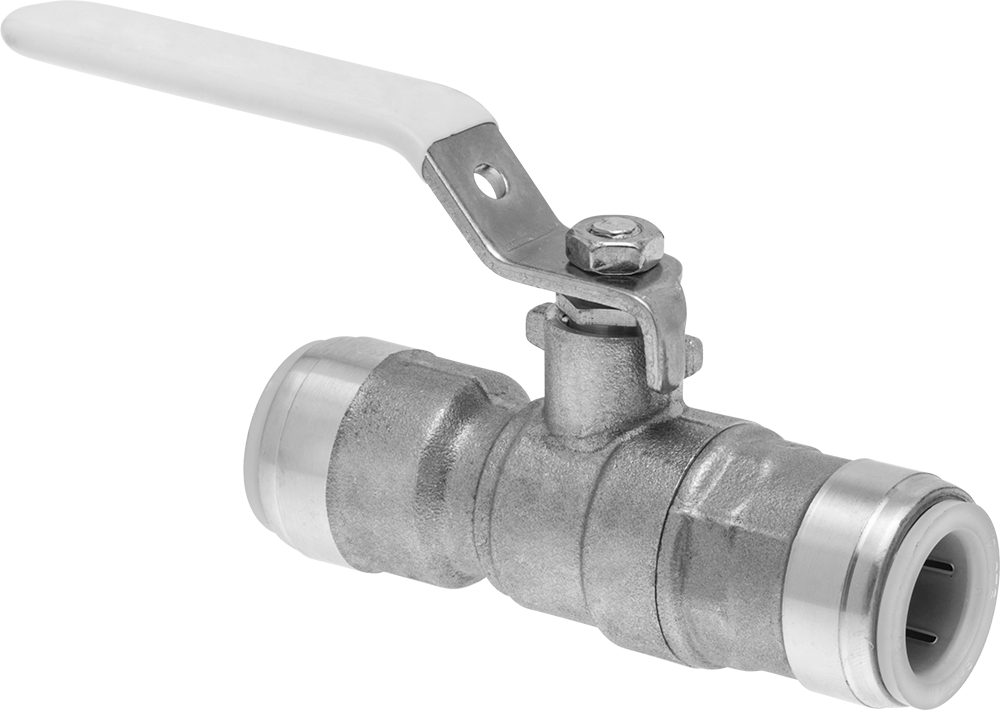 İçme Suyu için Açma/Kapama Vanası, 1/2" İç Çaplı Boru için Tak-Çalıştır Bağlantı Elemanları