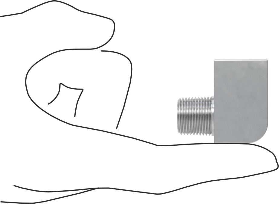 İngiliz Standardı Orta Basınçlı Alüminyum Boru Bağlantı Parçası, 90 Derece Dirsek Adaptörü, 3/8 BSPT Dişi x Erkek