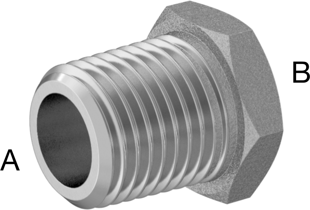 İngiliz Standardı Orta Basınçlı Alüminyum Boru Bağlantı Parçası, Burç Adaptörü, 1/4 BSPT Erkek x 1/8 BSPT Dişi