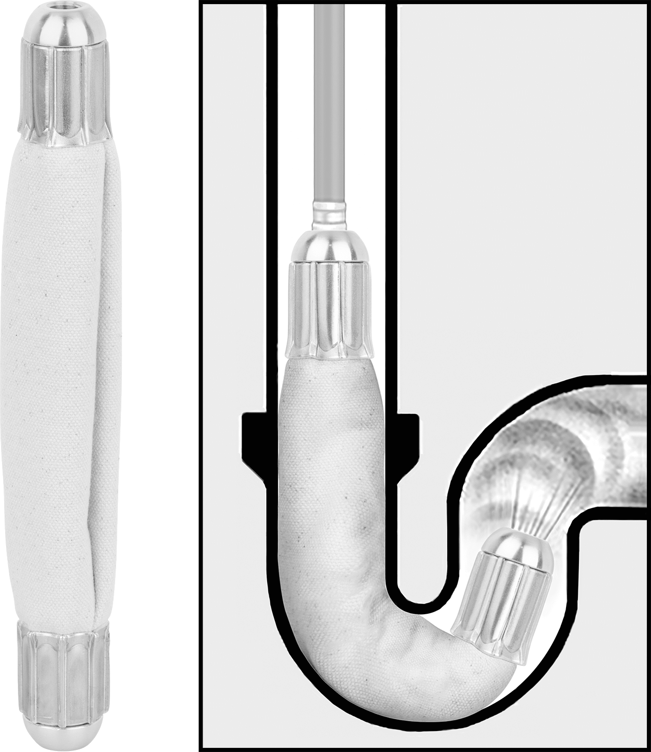 Su Jeti Drenaj Temizleyici, 1/8 NPT Dişi Bağlantı, 1-3/8“ ila 1-1/2” Boru İç Çapı için